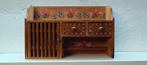 Alte Küchenregal Holz Wandregal Handbemalt - Bild 1 von 10