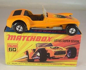 Matchbox Superfast Nr. 60 Lotus Super Seven orange unpainted Base J-Box 2#1472 - Bild 1 von 1