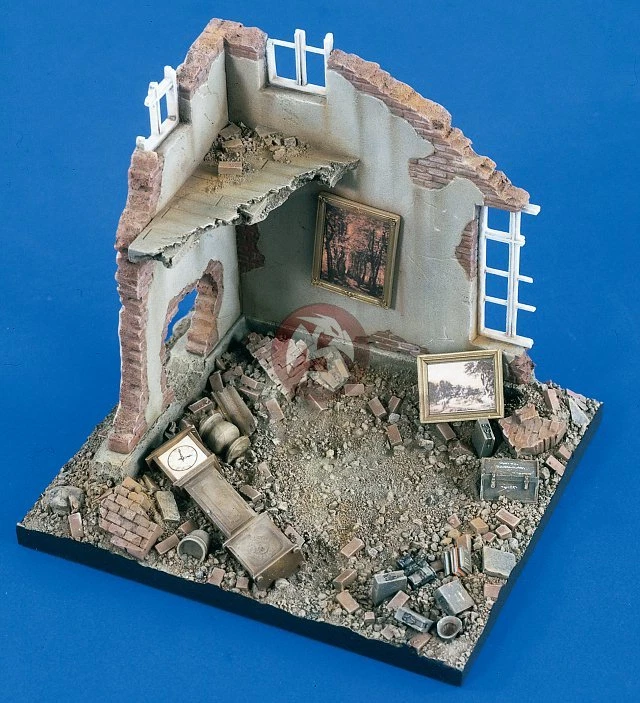 Verlinden 1/35 "Ambush Gun Emplacement" Casa Ruinada Sección Diorama Base 2027 Foto 1 de 1