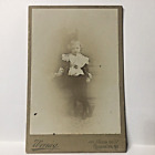 Vintage Cabinet Card Photo Girl Standing Posing Victorian Weinig Brooklyn N.Y.