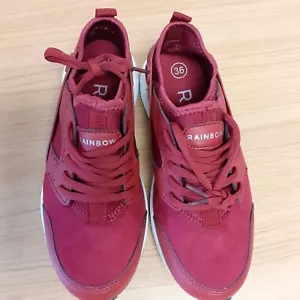 Rainbow Damen Burgund Schnürschuhe Turnschuhe Schuhe Größe 3-AUSVERKAUF!!! - Bild 1 von 8
