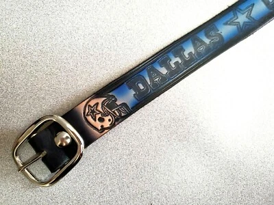 Cinturón y hebilla DALLAS COWBOYS genuino 100 % cuero superior - todas las tallas Foto 1 de 4