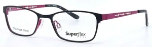 Gafas rectangulares SUPERFLEX Kids SFK-166 C1 negras sobre rosa fucsia 47-16-125 - Imagen 1 de 11