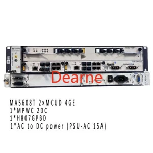 HUAWEI GPON OLT MA5608T 2×MCUD 4×GE Uplink 1×MPWC H807GPBD H805GPFD AC/DC Power - Picture 1 of 17