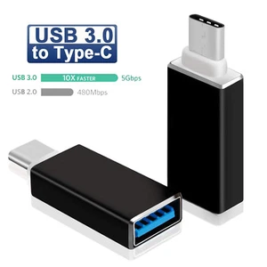 USB 3.1 Type C Male to USB 3.0 A Female Converter USB-C Data Cable OTG Adapter - Picture 1 of 7