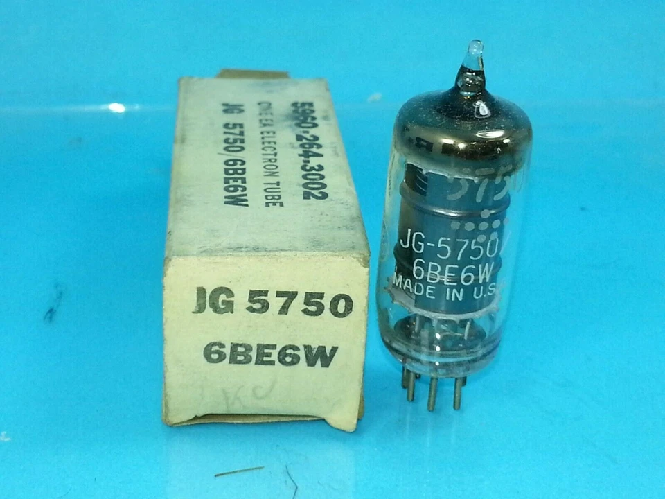 GE JG 6BE6 W 5750 EK90 TUBE PERFECT NOS NIB ORIGINAL  BOX - Image 1 of 1