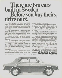 1971 SAAB 99E auto car Sweden automobile vintage PRINT AD 4 door foreign - Picture 1 of 1