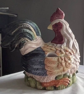 Rooster Tureen 12” Tall. Country Kitchen Style. Vintage Glazed Ceramic. - Picture 1 of 6