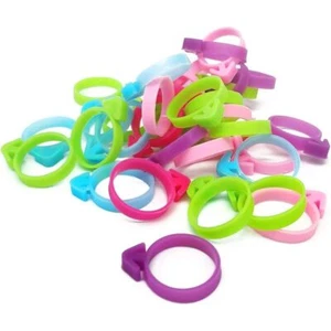 100 Pieces Reusable Pastry Bag Ties Silicone Decoration Bag Clips Random Color - Picture 1 of 6