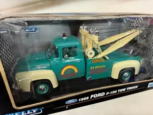 WELLY 1956 FORD F-100 TOW TRUCK DIE CAST MODEL 1:18 SCALE SEALED BOX 9834W - Picture 1 of 6