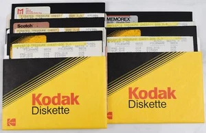 Lot of 5 Vintage DOS Floppy Discs 1980s - Hacker's & Pirate's Treasure Chest - Picture 1 of 11