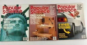 Lot of 3 Popular Science Vintage Magazine 1986, 4 Wheel Steering, Miss Liberty - Picture 1 of 12