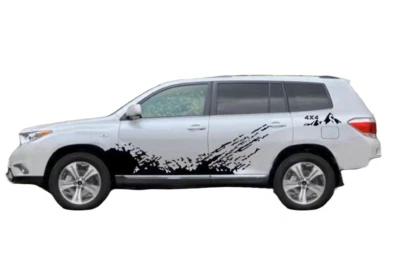 Kit de calcomanías gráficas de vinilo para salpicaduras de barro para Toyota Highlander Sport pegatina de puerta lateral Foto 1 de 4