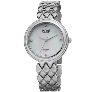Women's Burgi BUR193SS Diamond Mother of Pearl Silver Stainless Steel Watch - Picture 1 of 4