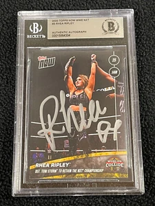 Rhea Ripley Signed 2020 Topps Now WWE Rookie Card #3 Beckett Certified - Picture 1 of 2