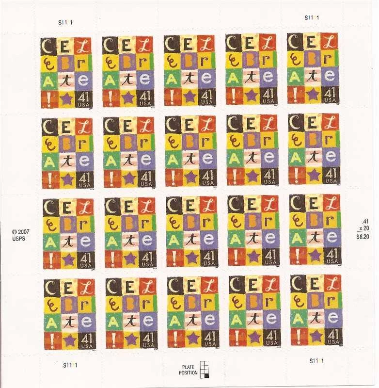 US Stamp - 2007 Celebrate - 20 Stamp Sheet - Scott #4196 - Image 1 of 1