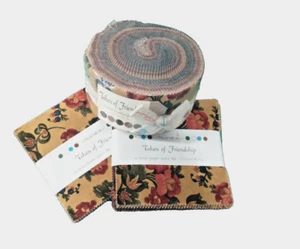 MODA fabric Token Of Friendship by Kansas Troubles. Jelly Roll and 2 charm packs - Picture 1 of 7