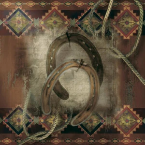 Western Horseshoe by Alma Lee Print Cowboy Gear Western Horse Related  - Imagen 1 de 1