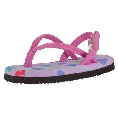 BEACH BASICS 212167T BEBÉ NIÑA CORAZONES NIÑO CHANCLAS TANGA SANDALIA ZAPATO EE. UU. 6T Foto 1 de 3