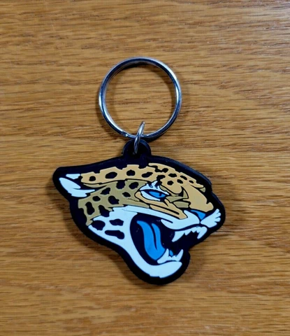 JACKSONVILLE JAGUARS Soft PVC Rubber Team Logo NFL Football Key Ring Keychain Cover