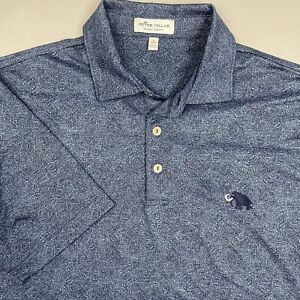 Peter Millar Summer Comfort Golf Polo Shirt Grateful Dead Print Logo Men's Small