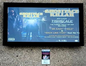 GHOSTFACE KILLAH FIRMATO + INCORNICIATO 12x24 Poster JSA COA Scala da pesce WU TANG CLAN - Foto 1 di 4