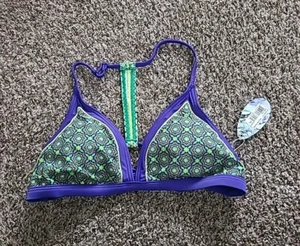 Prana Aleka Top Green Hyannis Bikini Swim Racerback Womens Size XL - Picture 1 of 7