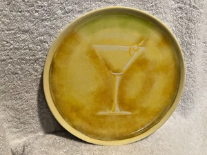 Yellow Artland Martini Plate Lemon Drop 8" Recipe On Back Ceramic - Picture 1 of 2