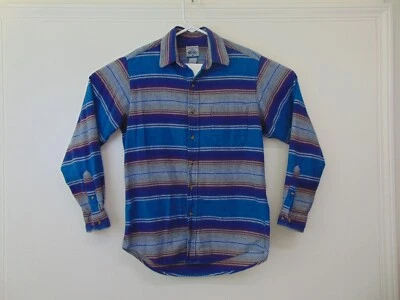 Cambridge Classics Vintage Button Up Shirt 90s Striped Blue Mens M / L - Image 1 of 4