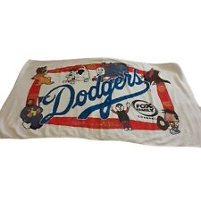 Vintage Beach Towel Dodgers Fox Family Cartoon TV Programming 54" x 28"