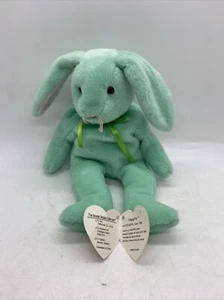 HIPPITY el Como Nuevo Conejo Verde Conejo Ty Animal de Peluche con Etiqueta - Imagen 1 de 14