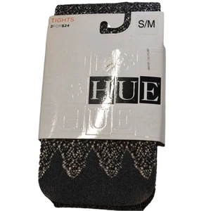 HUE Ladies Graphite Heather Horizontal Openwork Net Tights, Size S/M, NWT - Picture 1 of 3