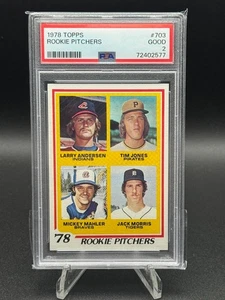 Jack Morris Rookie Card 1978 Topps #703 Rookie Pitchers ⚾️ HOF 🔥 PSA 2 GOOD - Picture 1 of 4