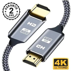 Câble HDMI 2.0 4K 60Hz 18Gbps TV HD PC Mac Blu Ray HDR PS4 PS3 Xbox 360 One S - Imagen 1 de 9