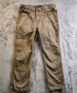 Ariat Pants Mens 34x30 Brown Rebar M4 Straight Leg Work Made Tough Durastretch - Picture 1 of 12