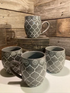 4- Taza de cerámica gris y blanca marroquí Baum de gran tamaño usada en excelente estado - Imagen 1 de 5