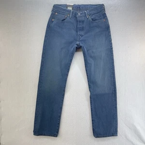 Levi's Jeans 32x32 Mens Blue Green 501 Original Fit Straight Button Fly Denim - Picture 1 of 12