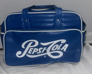 Vintage  Gemline Aqua Blue Pepsi- Cola Travel Luggage Tote Bag - Picture 1 of 10