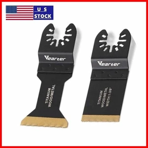 Hojas de sierra oscilantes multiherramienta de titanio de 33/34 mm 2 piezas cortador de madera y metal - Imagen 1 de 14