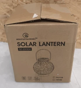 KOOPER LED Solar Lantern for Outdoors, Vintage Metal Solar Lights for Outdoor  - Picture 1 of 10