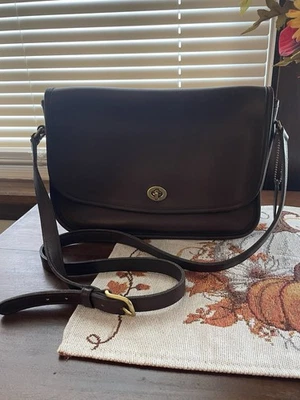 COACH Vintage City Mahogany Brown Leather Crossbody Shoulder Handbag Purse 9790 - Image 1 of 4
