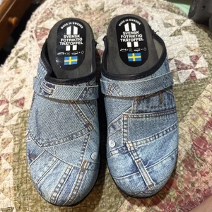 Zuecos Svensk Fotriktig Tätoffel look denim talla 9us - Imagen 1 de 4