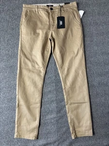 Jeans uomo Benjamin nero slim fit dritto taglia 32X32 nuovo con etichetta colore kaki preppy - Foto 1 di 13