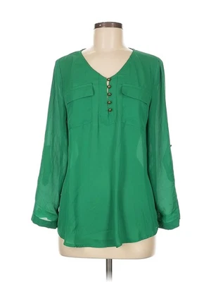 Blusa verde manga larga Tinley Road para mujer M Foto 1 de 4