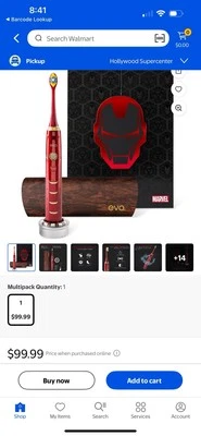 EVO Iron Man Rechargeable Sonic Toothbrush IRM-1 Marvel Comics Collectible - Image 1 of 3