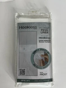 Hookless Shower Curtain Liner Polyester Frost 70" x 54" 369836 - Picture 1 of 2