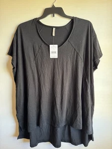 Free People Movement Black Very Oversized Tunic T-shirt Womens Size Small - Picture 1 of 7