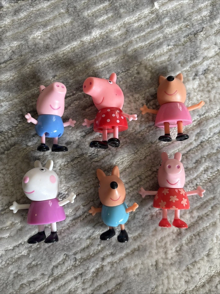 批量 6 件 小猪佩奇和朋友玩偶 — 第 1/1 张图片