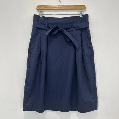 Falda COS Midi Mujer EUR 42 (82 cm Cintura) Azul Cinturón Mezcla Algodón Elástica Foto 1 de 4