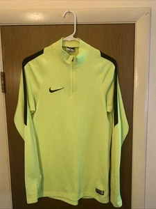 Nike Pro Dri Fit Fitted Uomo Small Strike Verde Manica Lunga Logo - Foto 1 di 5